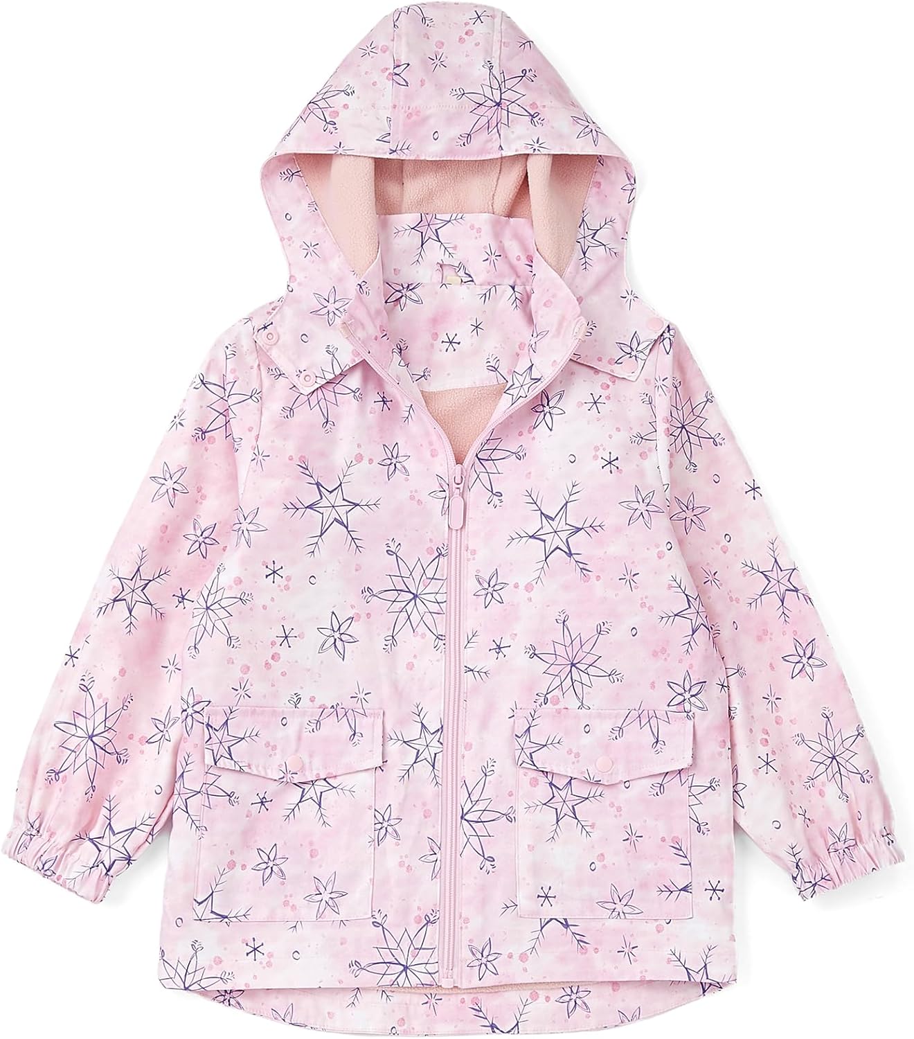 Toddler Fleece Lined Jacket Kids Waterproof Rain Jacket Windbreaker Boys girls Outdoor Raincoat