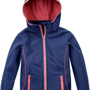Girls Hooded Fleece Lined Waterproof Windproof Jacket