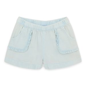Baby Girl Denim Ruffle Pocket Shorts, Sizes 0-24 Months
